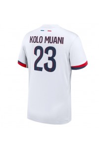 Paris Saint-Germain Randal Kolo Muani #23 Fotballdrakt Borte Klær 2024-25 Korte ermer